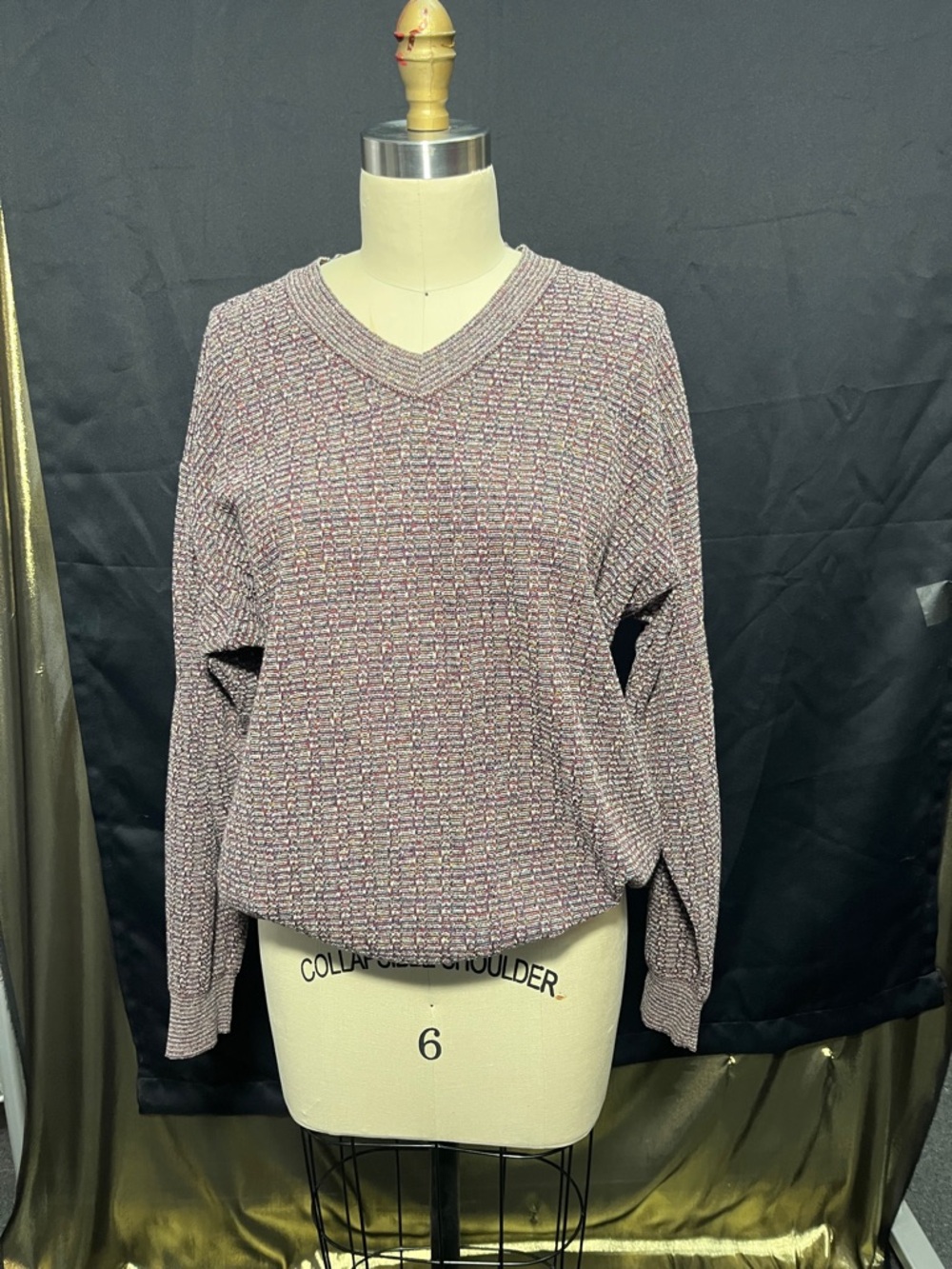 🧶✨ Vintage 1990s “Example by Missoni” Large V-Neck Sweater | Iconic Knit 💫🌈